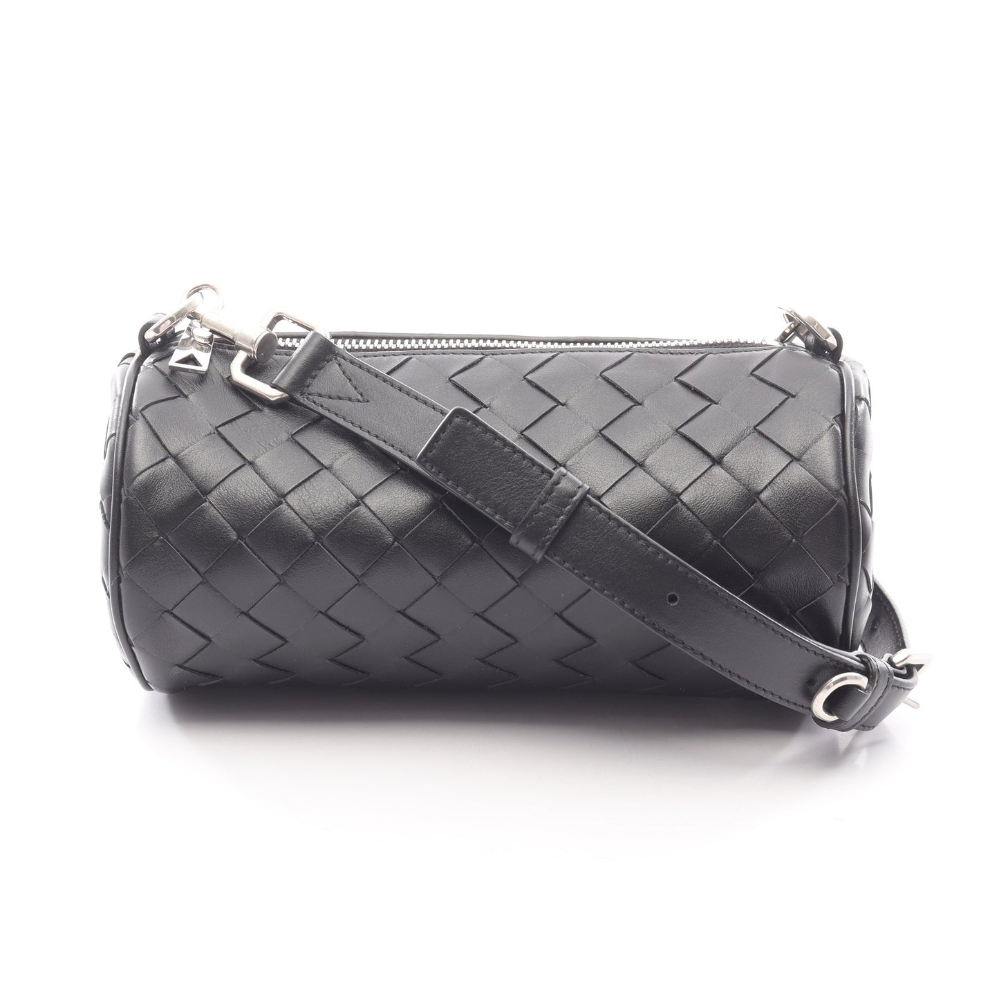 イントレチャート バレル ショルダーバッグ レザー ブラック ボッテガヴェネタ バッグ BOTTEGA VENETA