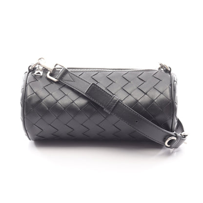 イントレチャート バレル ショルダーバッグ レザー ブラック ボッテガヴェネタ バッグ BOTTEGA VENETA