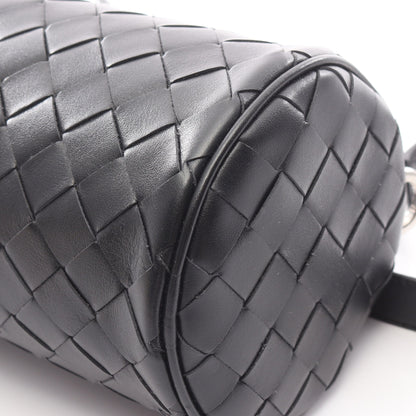 イントレチャート バレル ショルダーバッグ レザー ブラック ボッテガヴェネタ バッグ BOTTEGA VENETA
