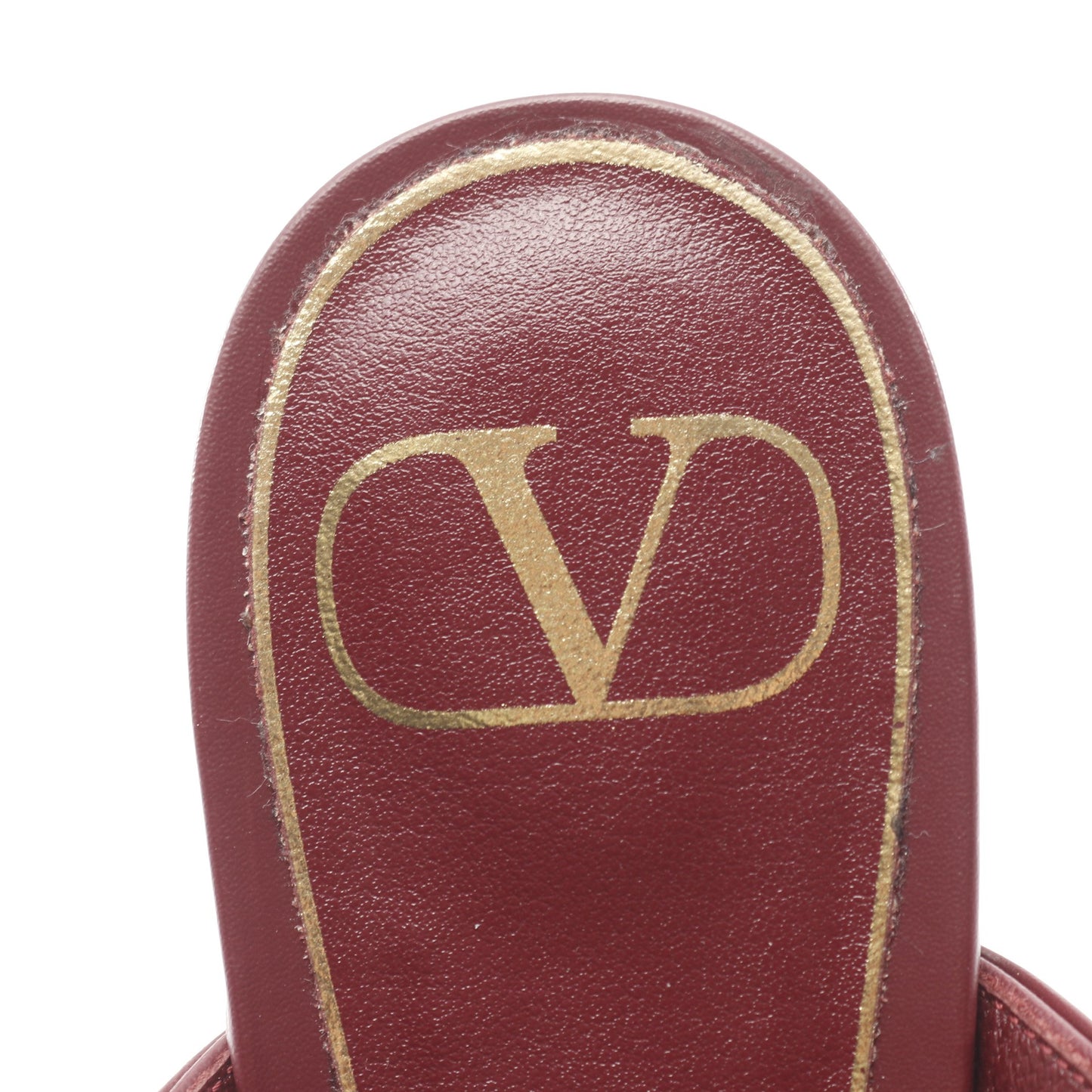 ロックスタッズ ミュール サンダル レザー ボルドー ヴァレンティノガラヴァーニ シューズ VALENTINO GARAVANI