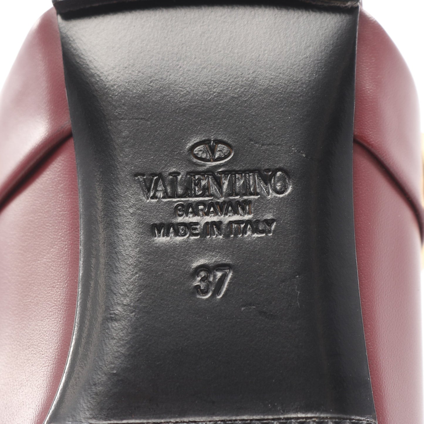 ロックスタッズ ミュール サンダル レザー ボルドー ヴァレンティノガラヴァーニ シューズ VALENTINO GARAVANI