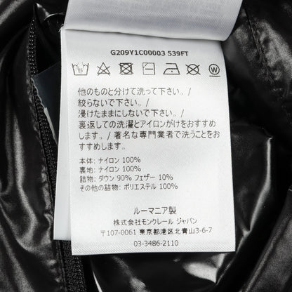 GENIUS 6 1017 ALYX 9SM CARPUS ロング ダウンベスト ノーカラー ナイロン ブラック チェーン モンクレール アウター MONCLER