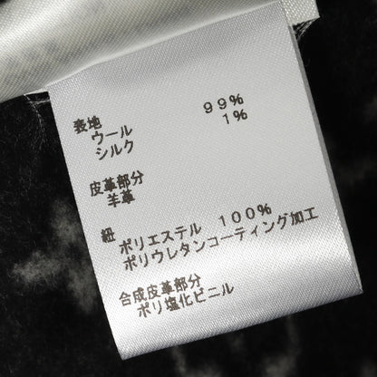 モノグラム ケープ ポンチョ ウール ブラック フード付き ルイヴィトン アウター LOUIS VUITTON