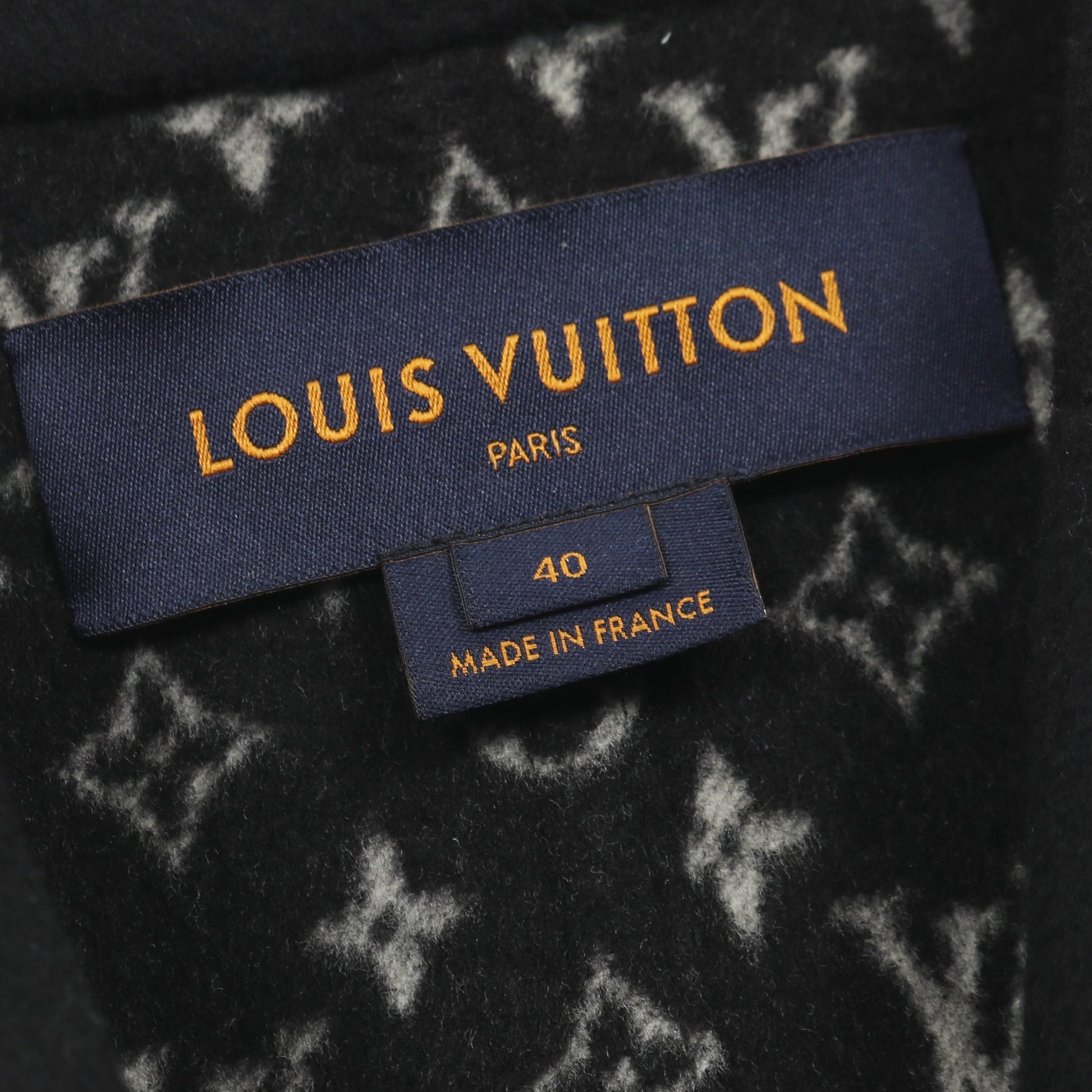 モノグラム ガウンコート ウール シルク ブラック ルイヴィトン アウター LOUIS VUITTON