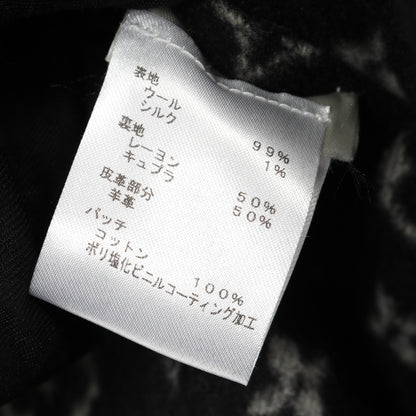 モノグラム ガウンコート ウール シルク ブラック ルイヴィトン アウター LOUIS VUITTON