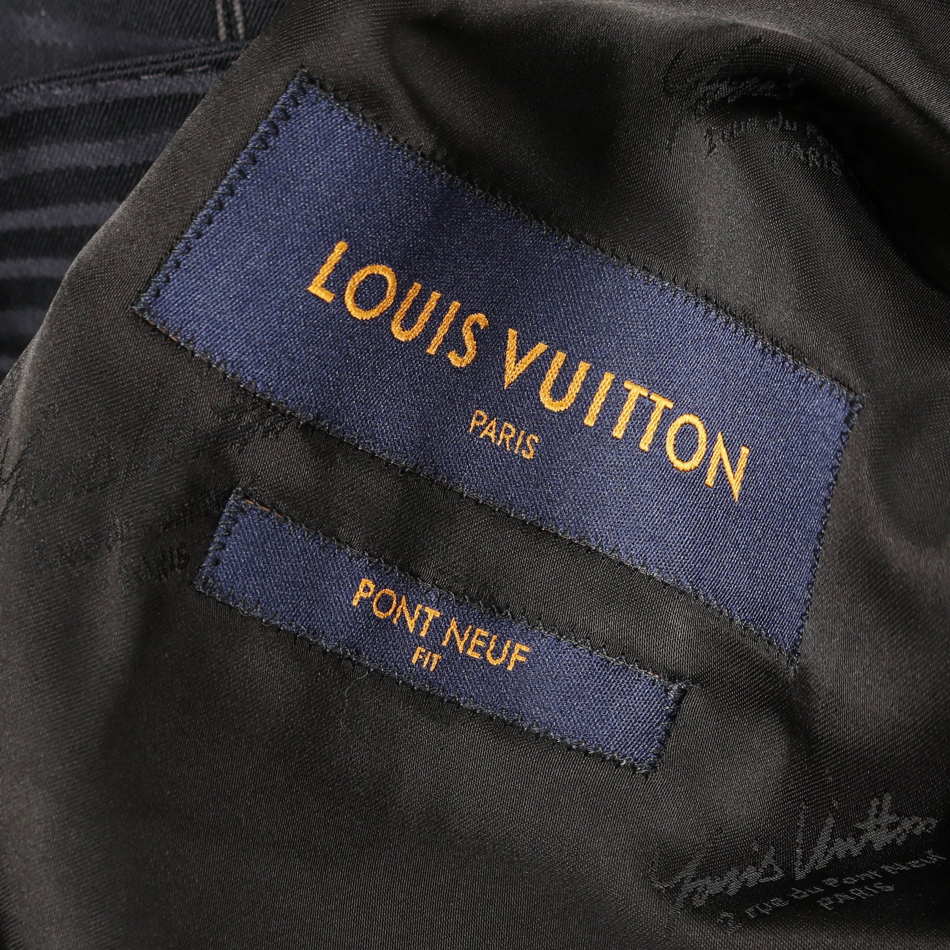 PONT NEUF FIT シングルブレスト スーツ ストライプ ウール ネイビー ルイヴィトン スーツ LOUIS VUITTON