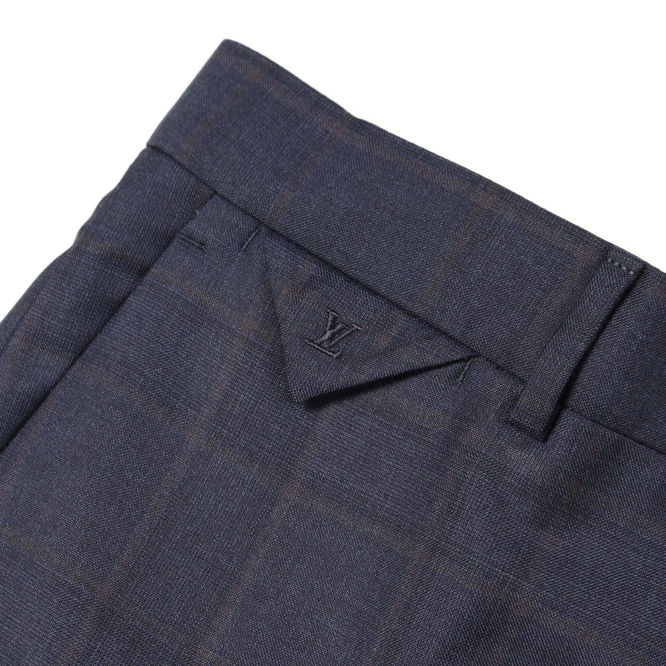 GASTON FIT シングルブレスト スーツ ウール ネイビー ルイヴィトン