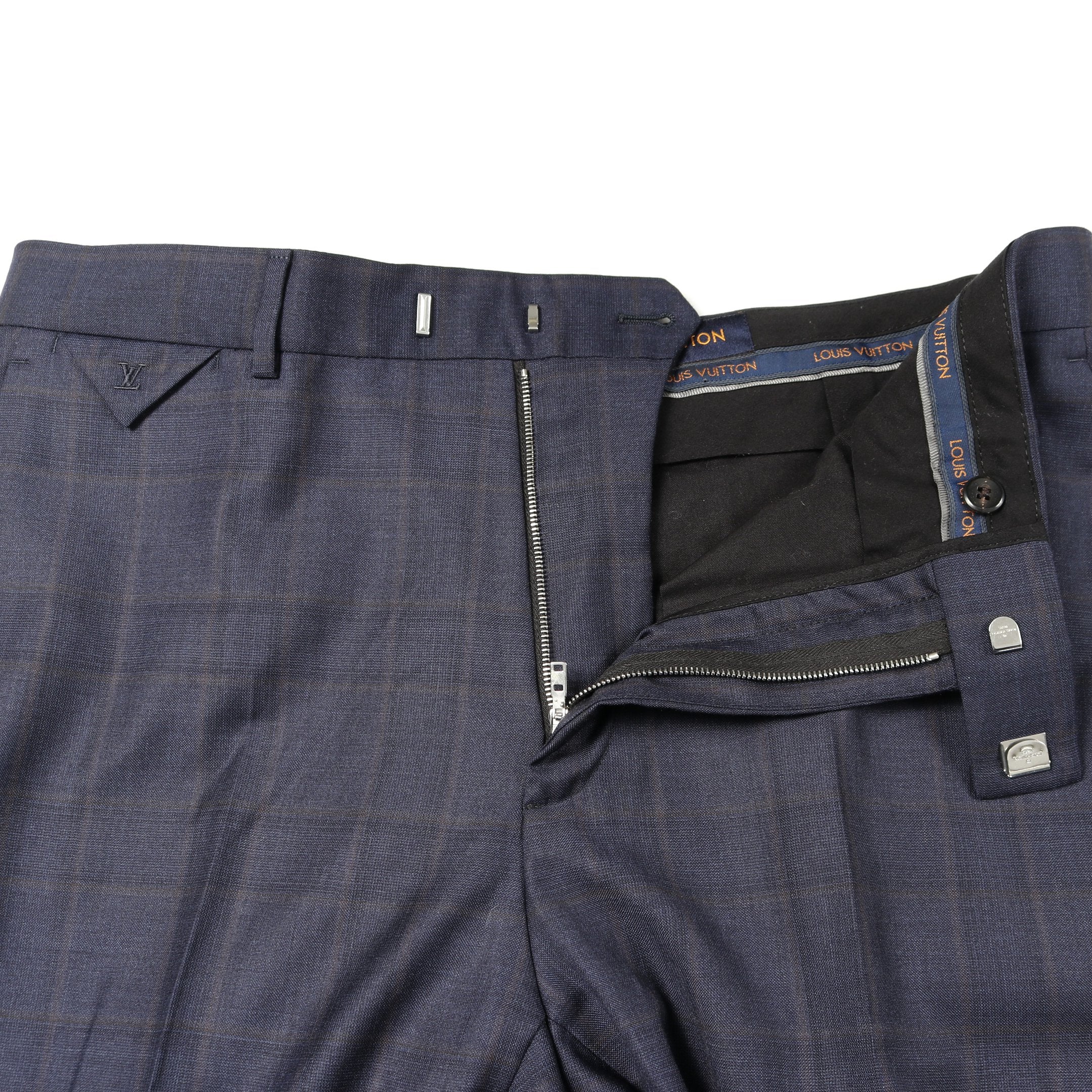 GASTON FIT シングルブレスト スーツ ウール ネイビー ルイヴィトン