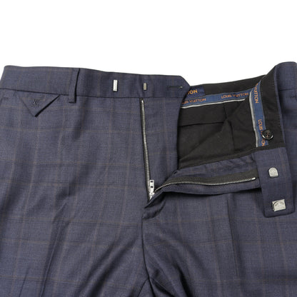 GASTON FIT シングルブレスト スーツ ウール ネイビー ルイヴィトン スーツ LOUIS VUITTON