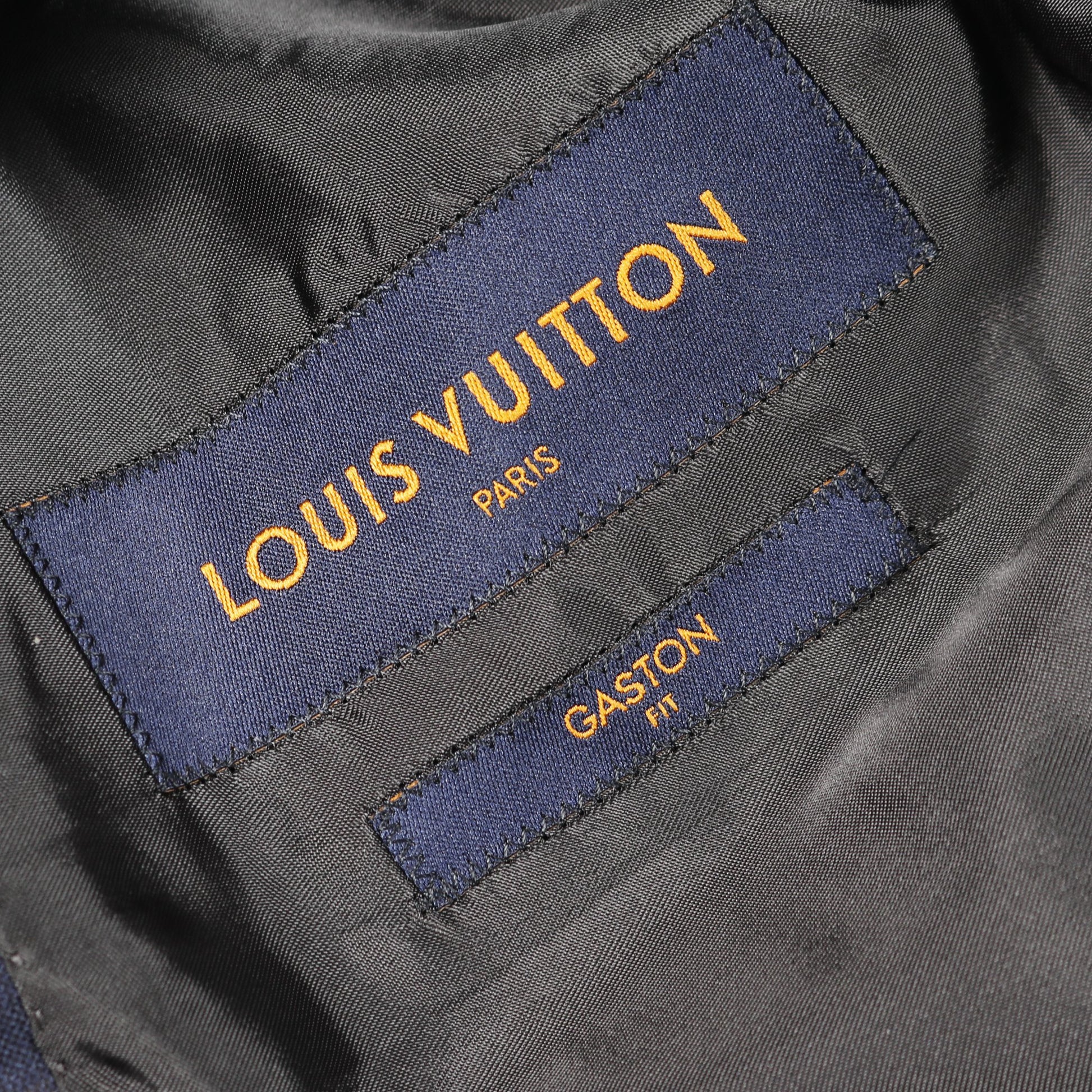 GASTON FIT シングルブレスト スーツ ウール ネイビー ルイヴィトン スーツ LOUIS VUITTON