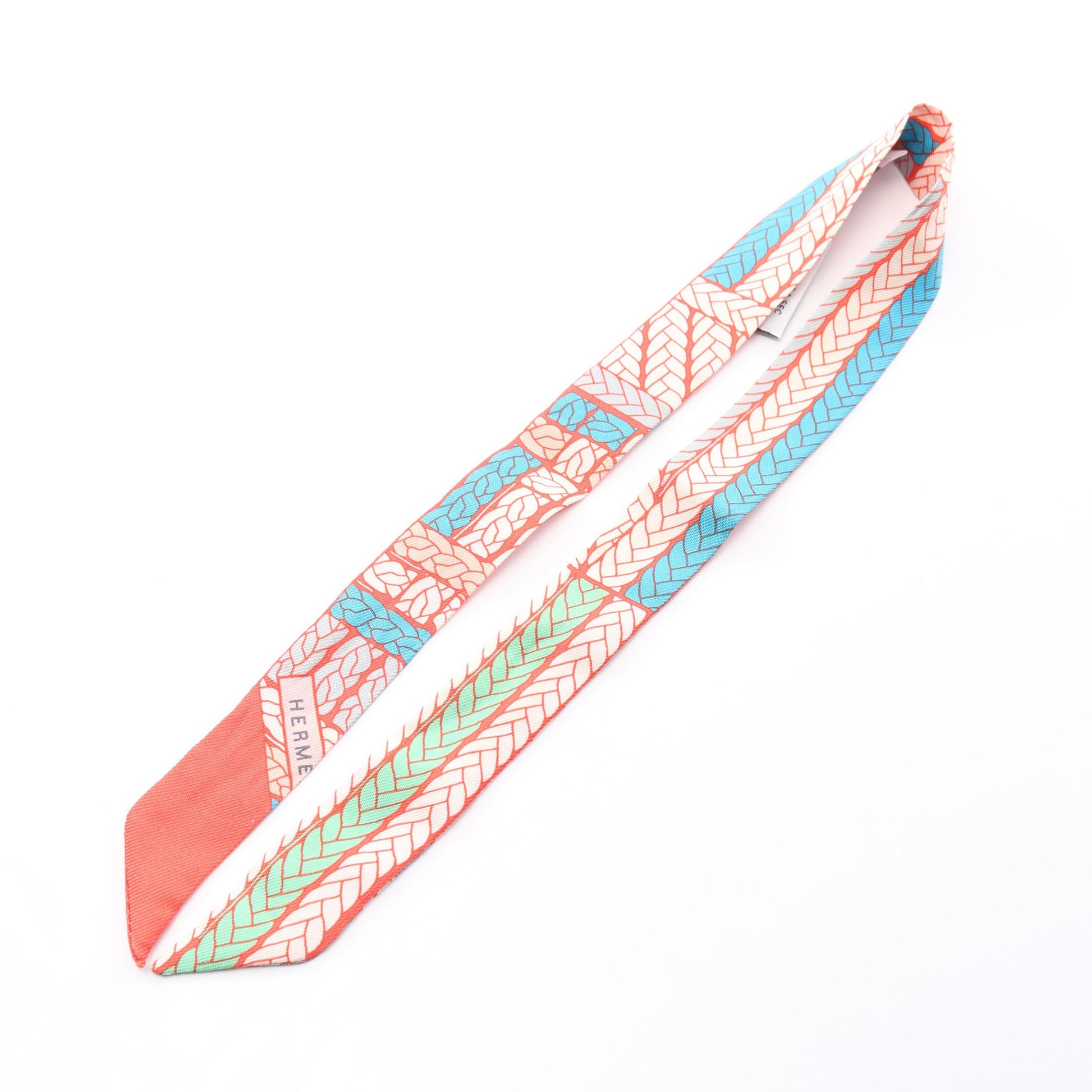 ツイリードール TRESSES H リボン スカーフ シルク レッドブラウン  