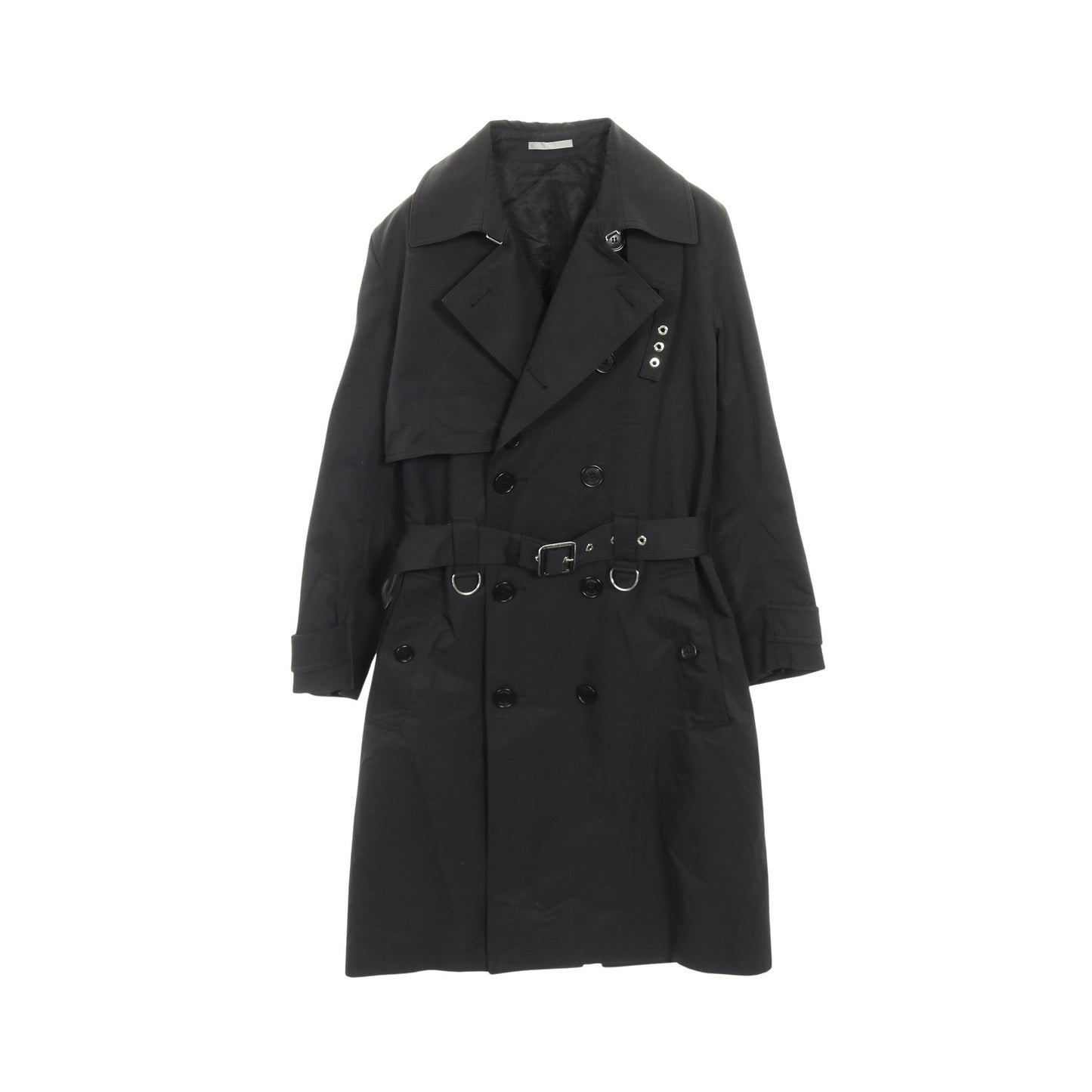 トレンチコート ナイロン コットン ブラック ディオールオム アウター Dior HOMME