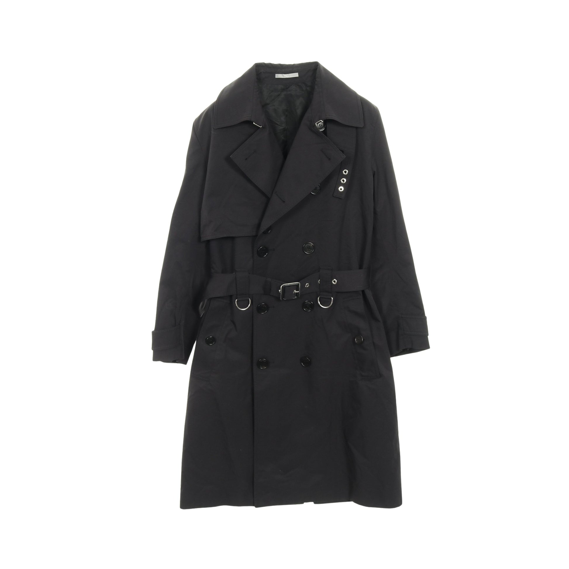 トレンチコート ナイロン コットン ブラック ディオールオム アウター Dior HOMME