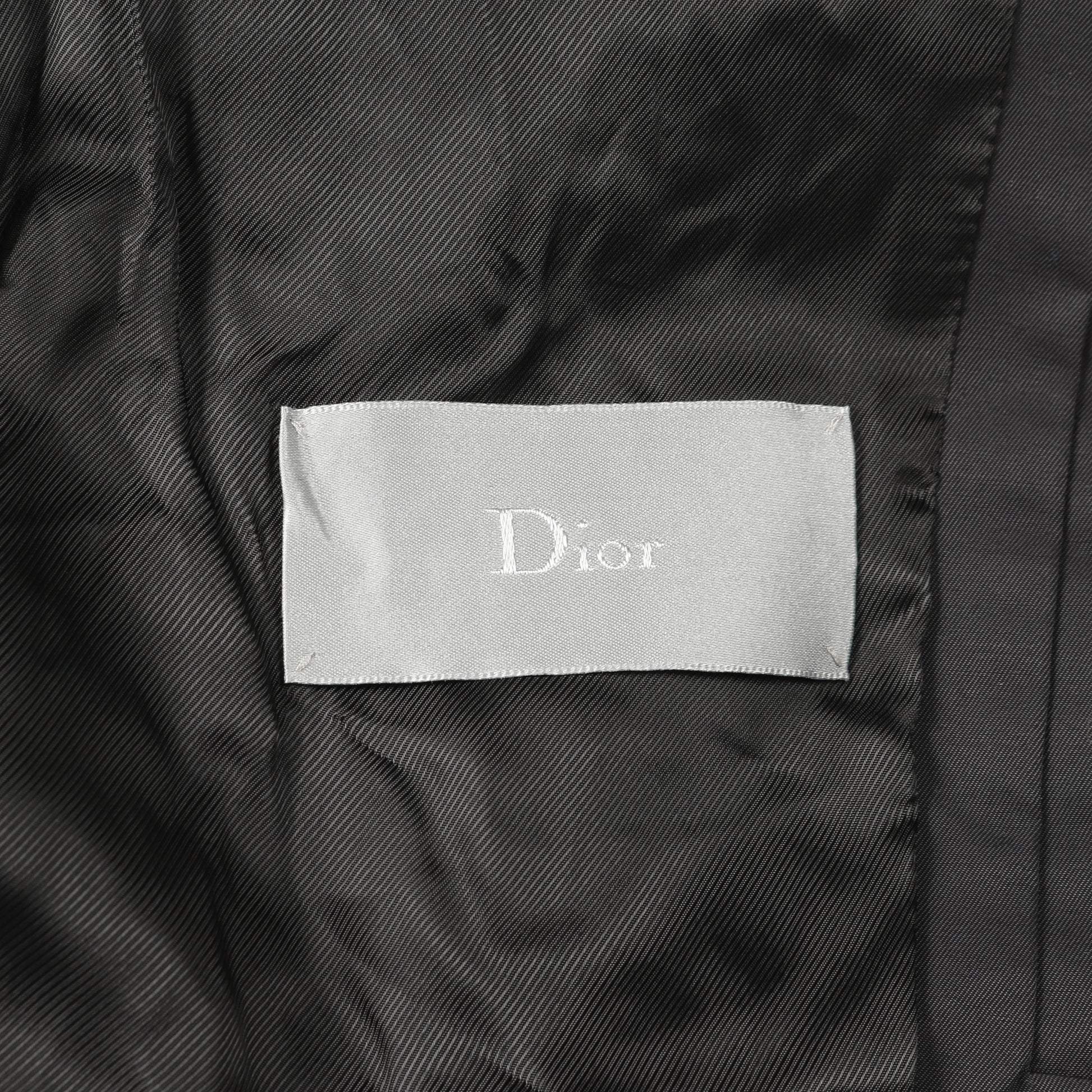 トレンチコート ナイロン コットン ブラック ディオールオム アウター Dior HOMME