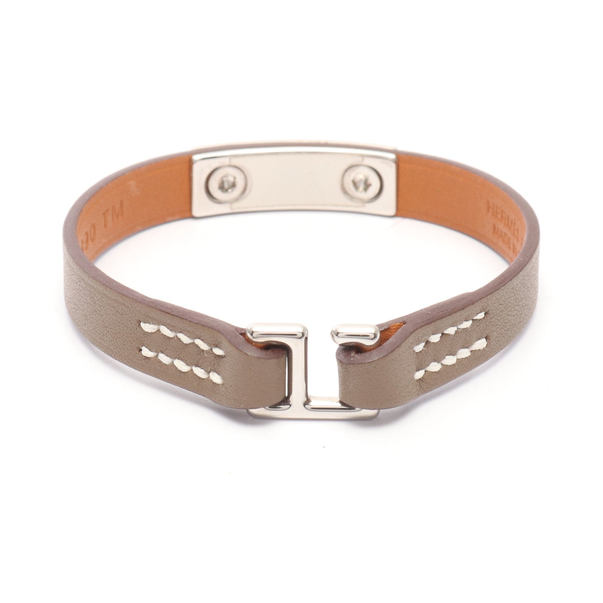 リヴァル ミニ ブレスレット ヴォースイフト グレーブラウン U刻印 エルメス アクセサリー HERMES