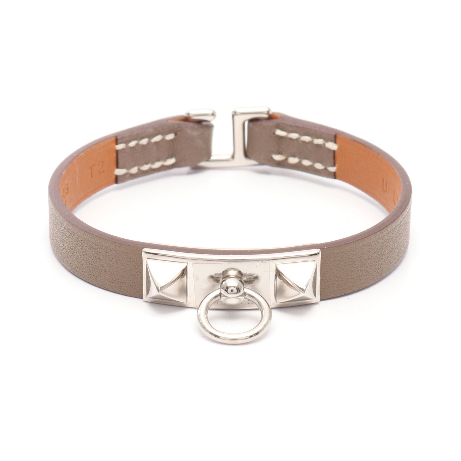 リヴァル ミニ ブレスレット ヴォースイフト グレーブラウン U刻印 エルメス アクセサリー HERMES