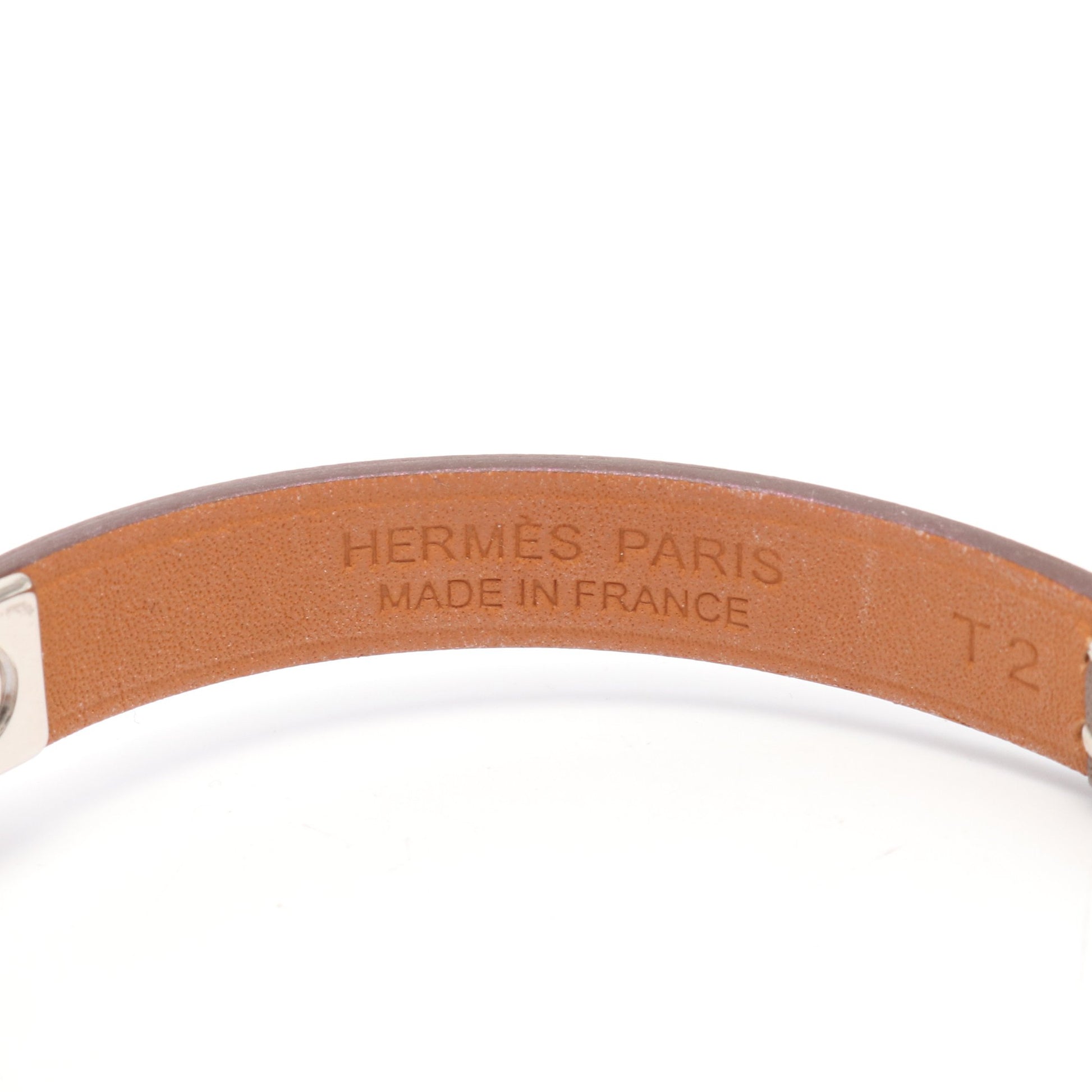 リヴァル ミニ ブレスレット ヴォースイフト グレーブラウン U刻印 エルメス アクセサリー HERMES