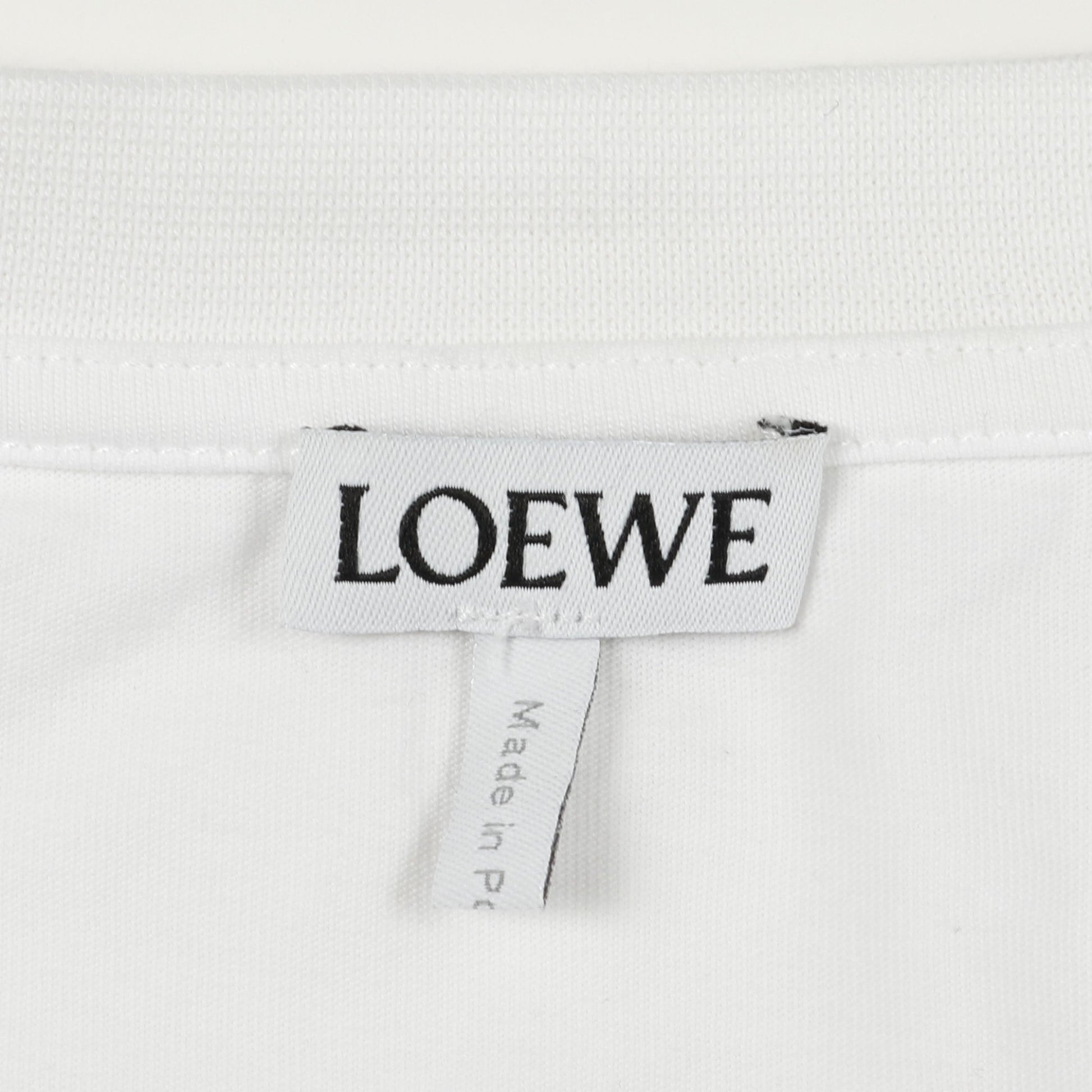 グリッチ アナグラム Tシャツ ロゴ刺繍 コットン ホワイト マルチカラー ロエベ トップス LOEWE