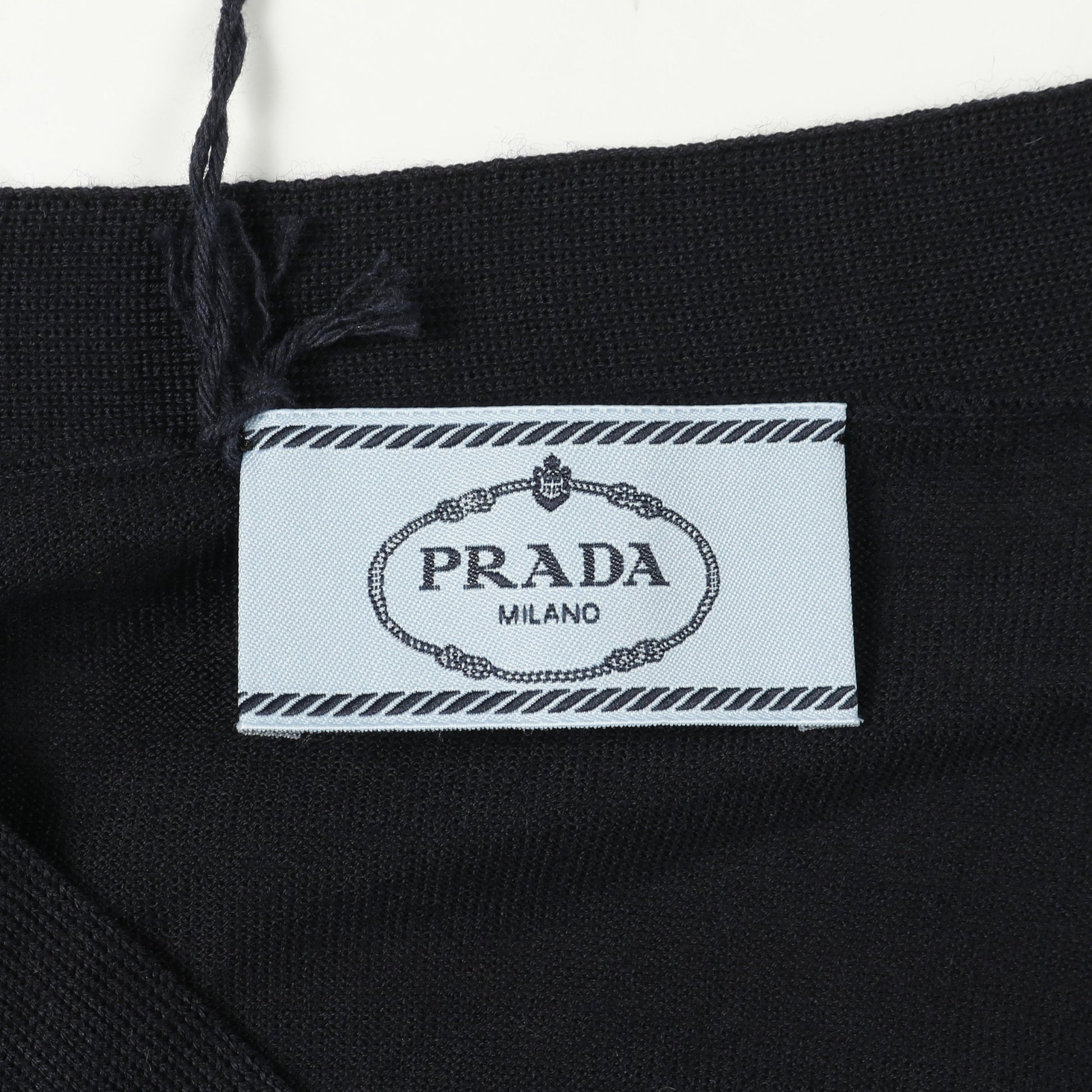 カーディガン Vネック ウール ネイビー プラダ トップス PRADA