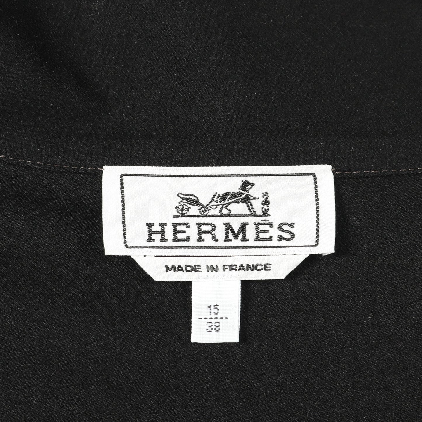 ジップアップ カーディガン コットン ブラック エルメス トップス HERMES