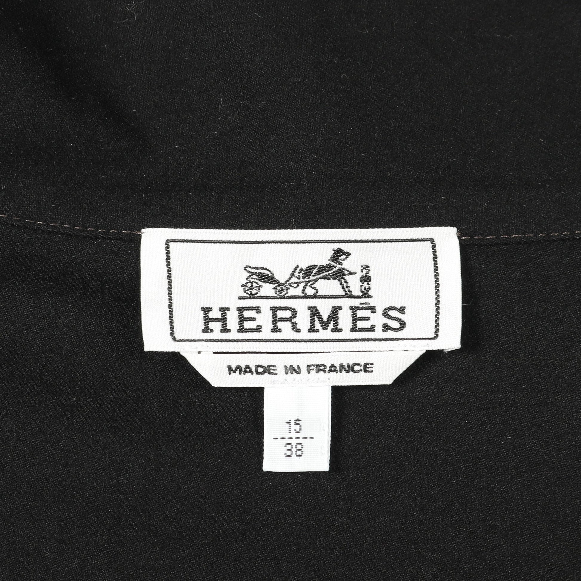 ジップアップ カーディガン コットン ブラック エルメス トップス HERMES