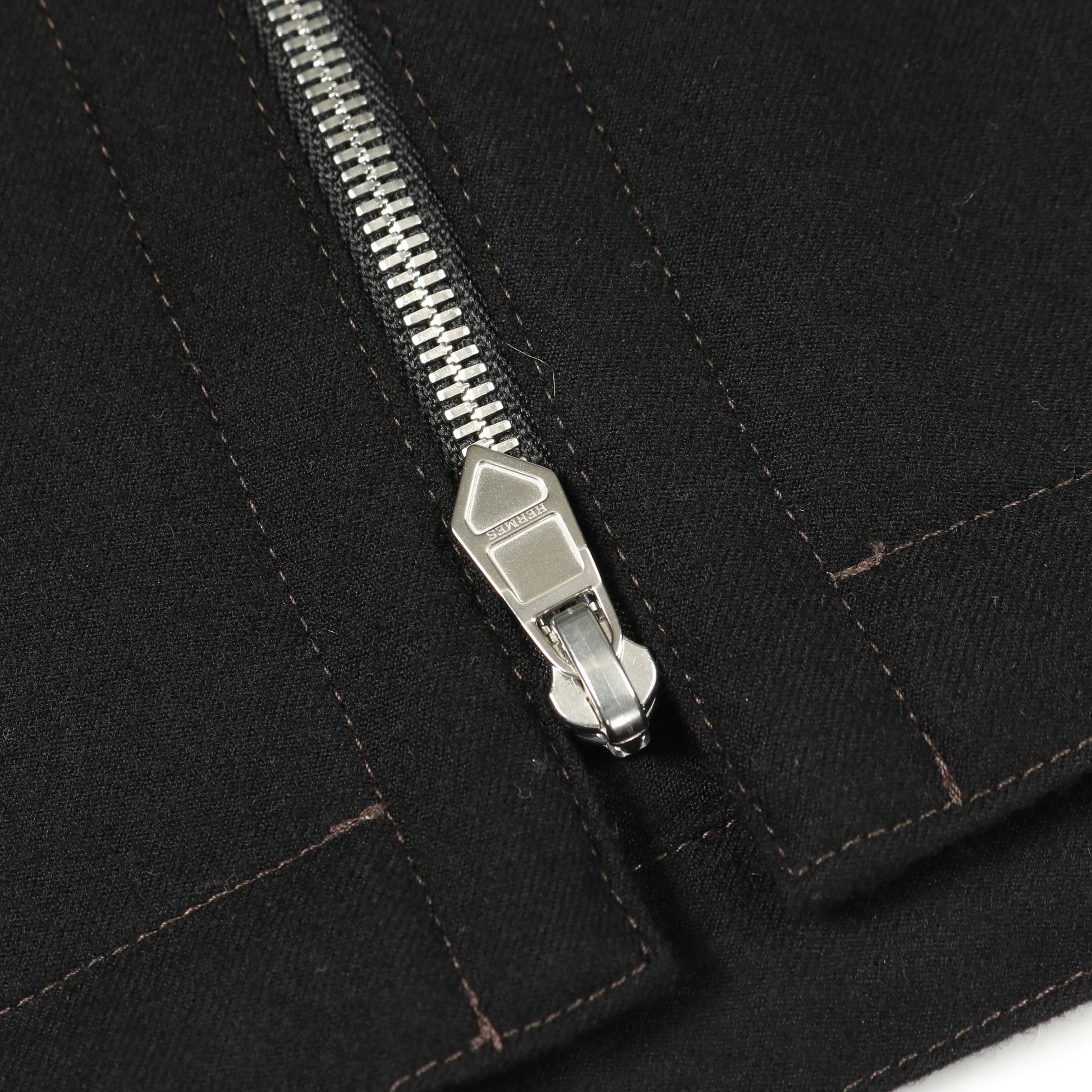 ジップアップ カーディガン コットン ブラック エルメス トップス HERMES