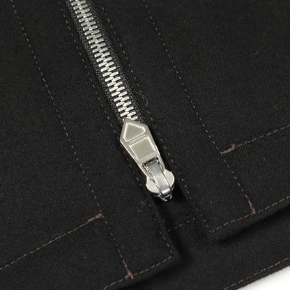 ジップアップ カーディガン コットン ブラック エルメス トップス HERMES