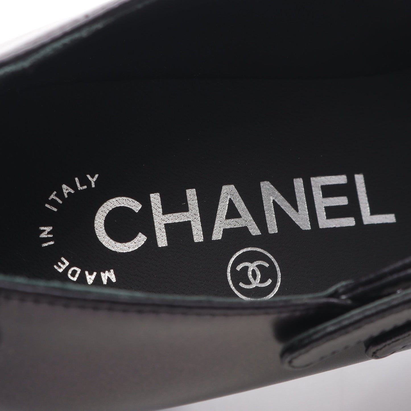 メリージェーン パンプス ラムスキン グログラン ブラック シャネル シューズ CHANEL