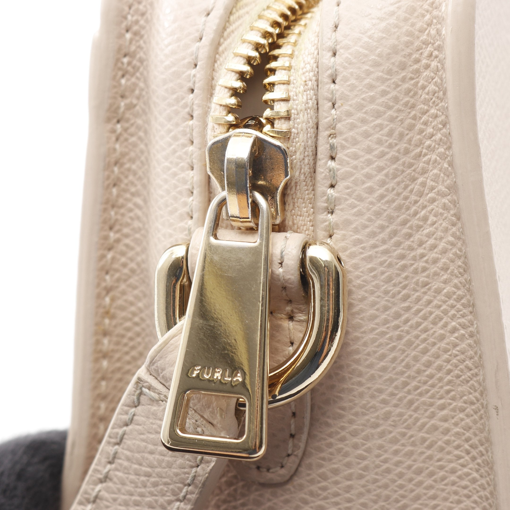 1927 ミニ クロスボディ ショルダーバッグ レザー ライトピンク フルラ