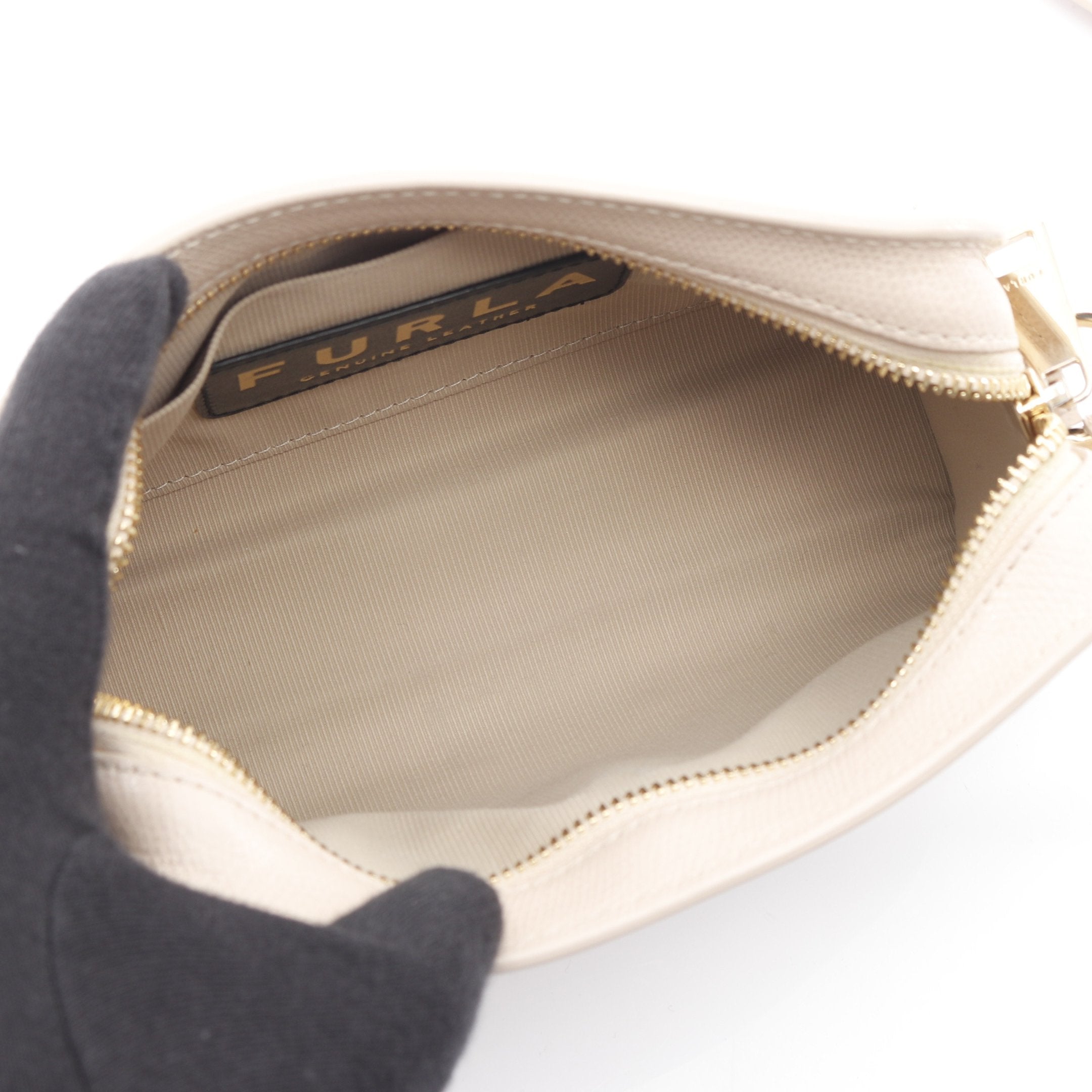 1927 ミニ クロスボディ ショルダーバッグ レザー ライトピンク フルラ