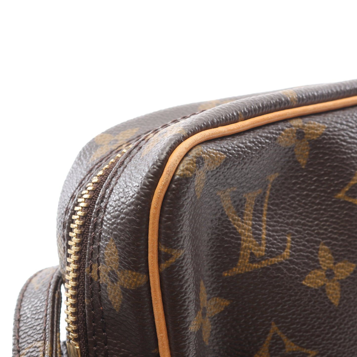 ダヌーブ モノグラム ショルダーバッグ PVC レザー ブラウン ルイヴィトン バッグ LOUIS VUITTON