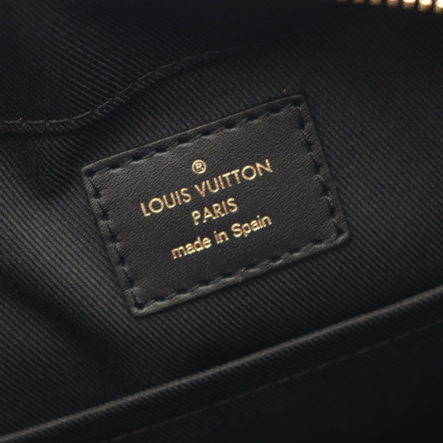 サンタモニカ ダミエエベヌ ノワール ショルダーバッグ PVC レザー ブラウン ブラック ルイヴィトン バッグ LOUIS VUITTON