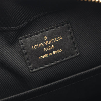 サンタモニカ ダミエエベヌ ノワール ショルダーバッグ PVC レザー ブラウン ブラック ルイヴィトン バッグ LOUIS VUITTON