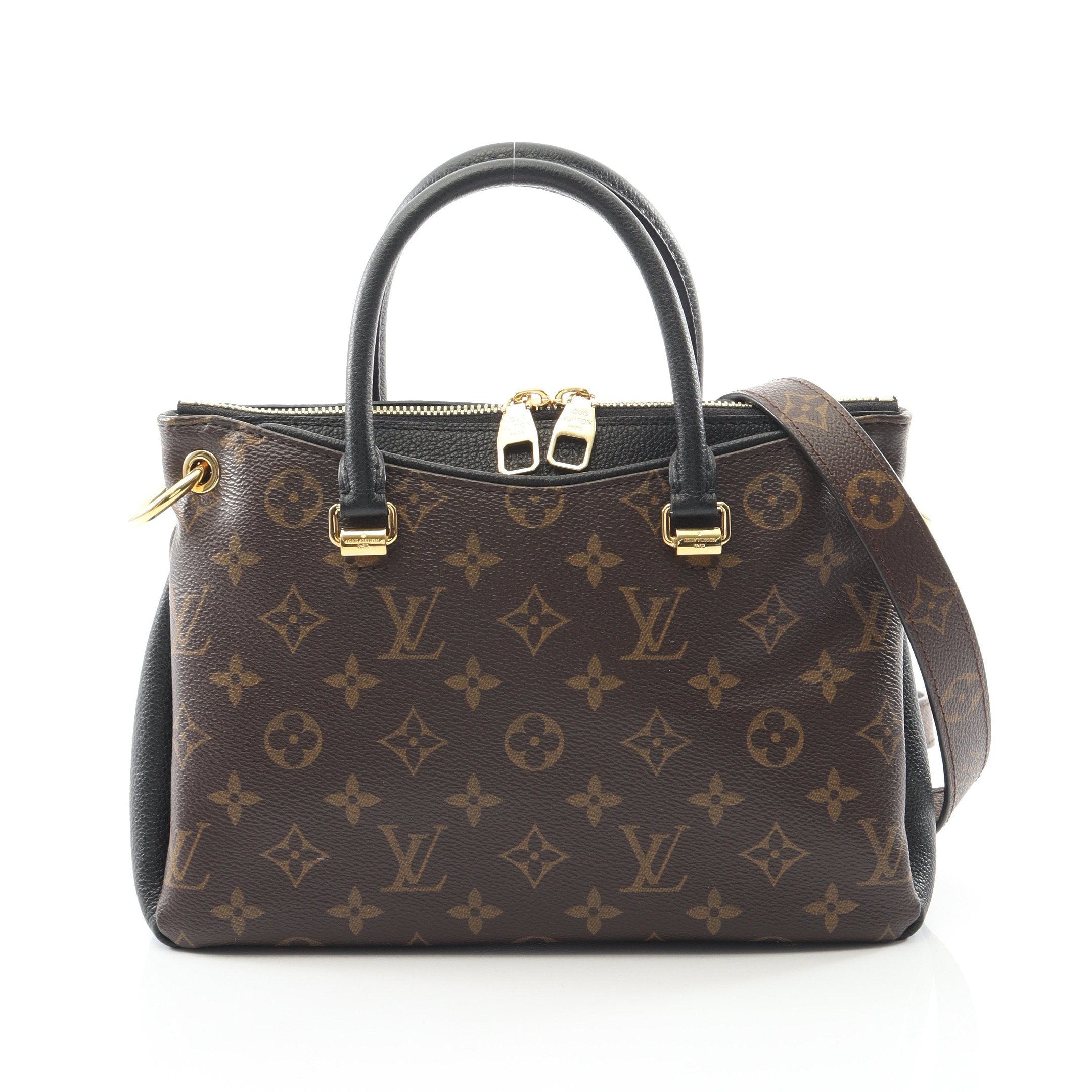 正規品　ルイヴィトン　ハンドバッグ　モノグラム　パラス　ノワール　ブラック パラスBB モノグラム ノワール ハンドバッグ PVC レザー ブラウン