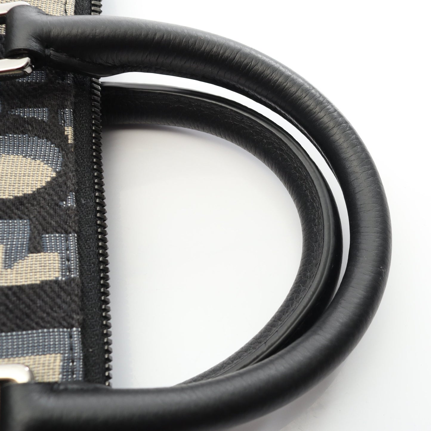 ウィークエンダーPM オブリーク ハンドバッグ キャンバス レザー ベージュ ブラック 2WAY クリスチャンディオール バッグ Christian Dior