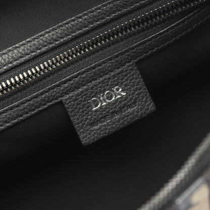 ウィークエンダーPM オブリーク ハンドバッグ キャンバス レザー ベージュ ブラック 2WAY クリスチャンディオール バッグ Christian Dior