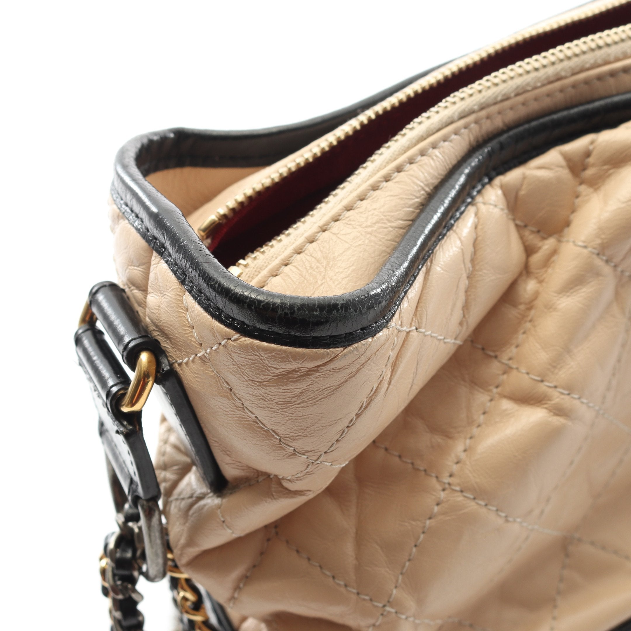 シャネル CHANEL ガブリエルドゥホーボラージ A93824 ベージュ/ブラック ラム/カーフ レディース ショルダーバッグ CHANEL（シャネル） ガブリエルドゥホーボラージ A93824 ベージュ