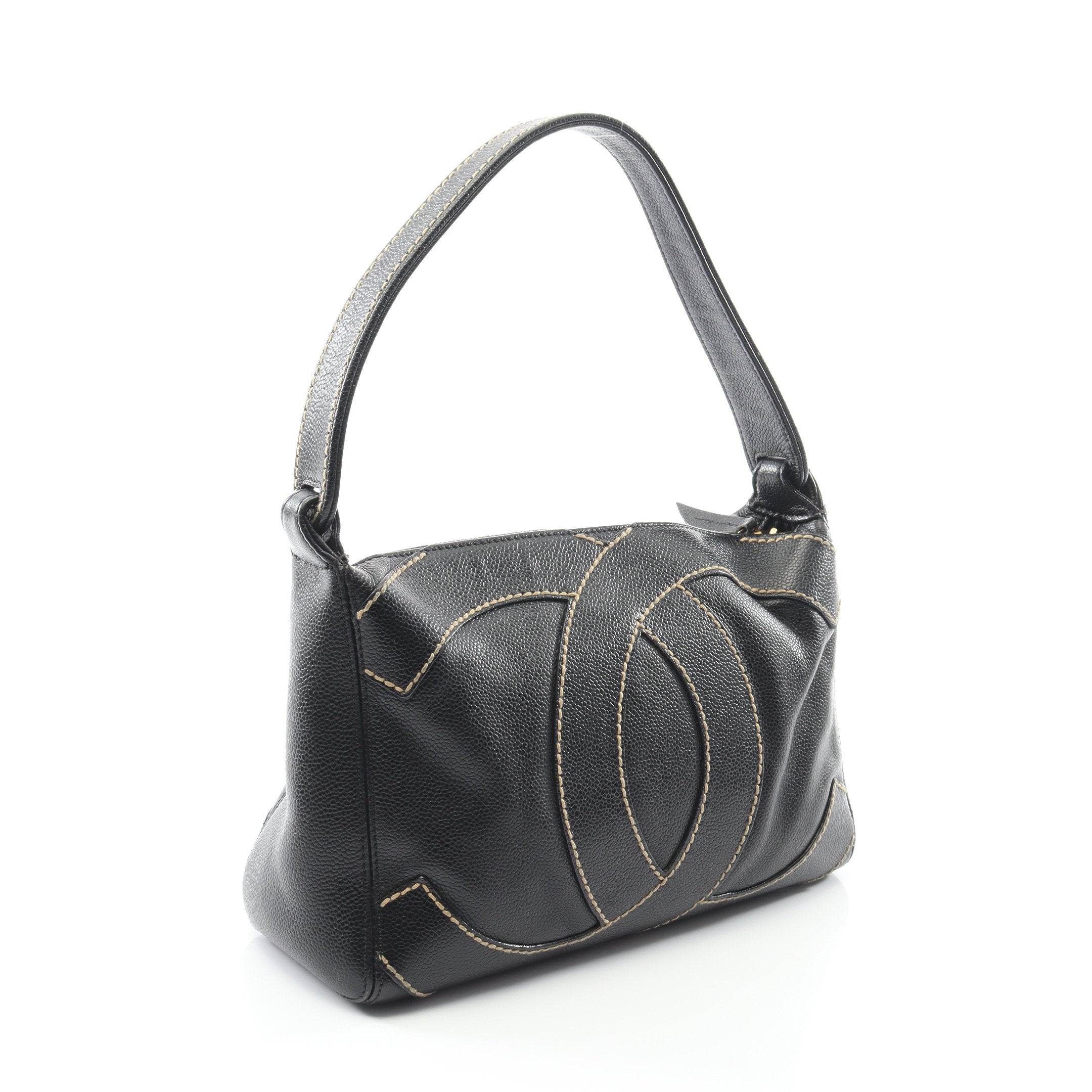 デカココマーク ワイルドステッチ ワンショルダーバッグ キャビア