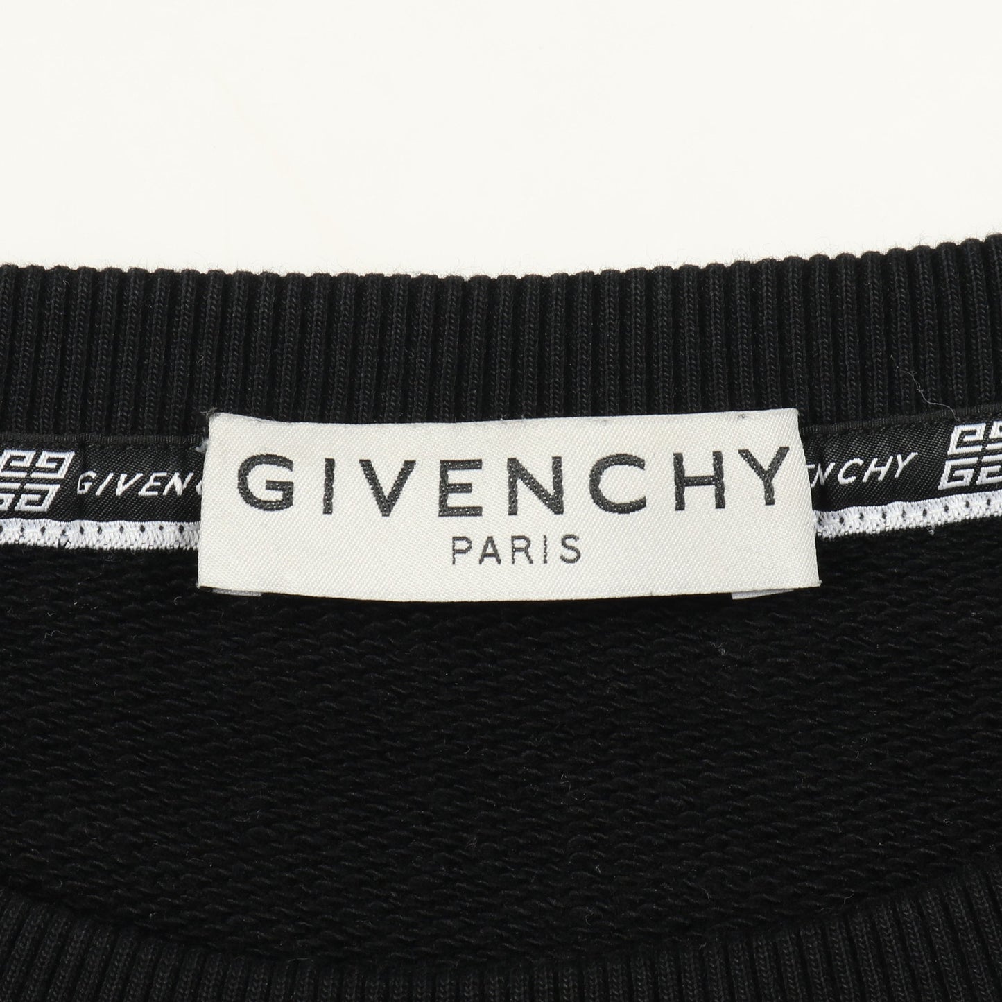 ダメージロゴプリント スウェットシャツ クルーネック コットン ブラック ジバンシィ トップス GIVENCHY