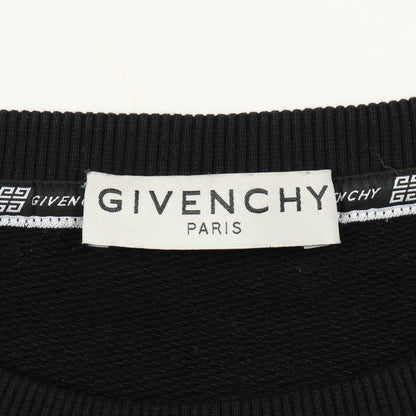 ダメージロゴプリント スウェットシャツ クルーネック コットン ブラック ジバンシィ トップス GIVENCHY
