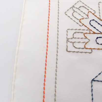 カレ90 エクスリブリス ブロデ サングル 25SS スカーフ シルク ホワイト マルチカラー エルメス 財布・小物 HERMES