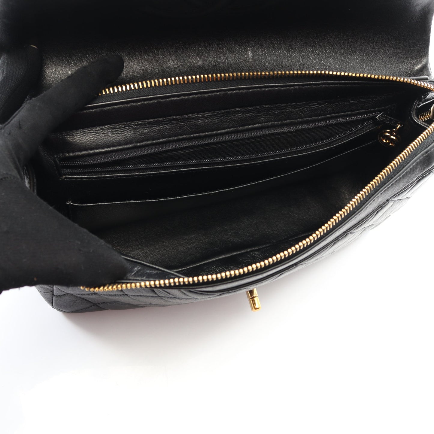 マトラッセ バックパック リュックサック ラムスキン ブラック ゴールド金具 シャネル バッグ CHANEL