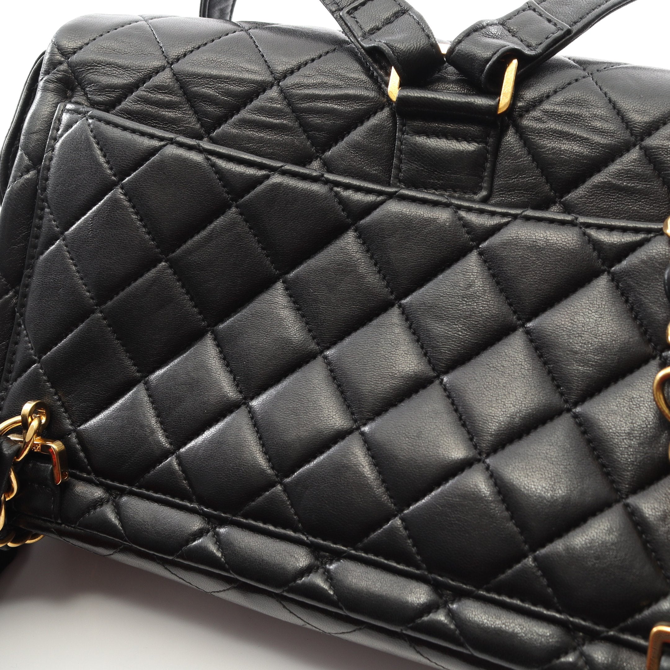 マトラッセ バックパック リュックサック ラムスキン ブラック