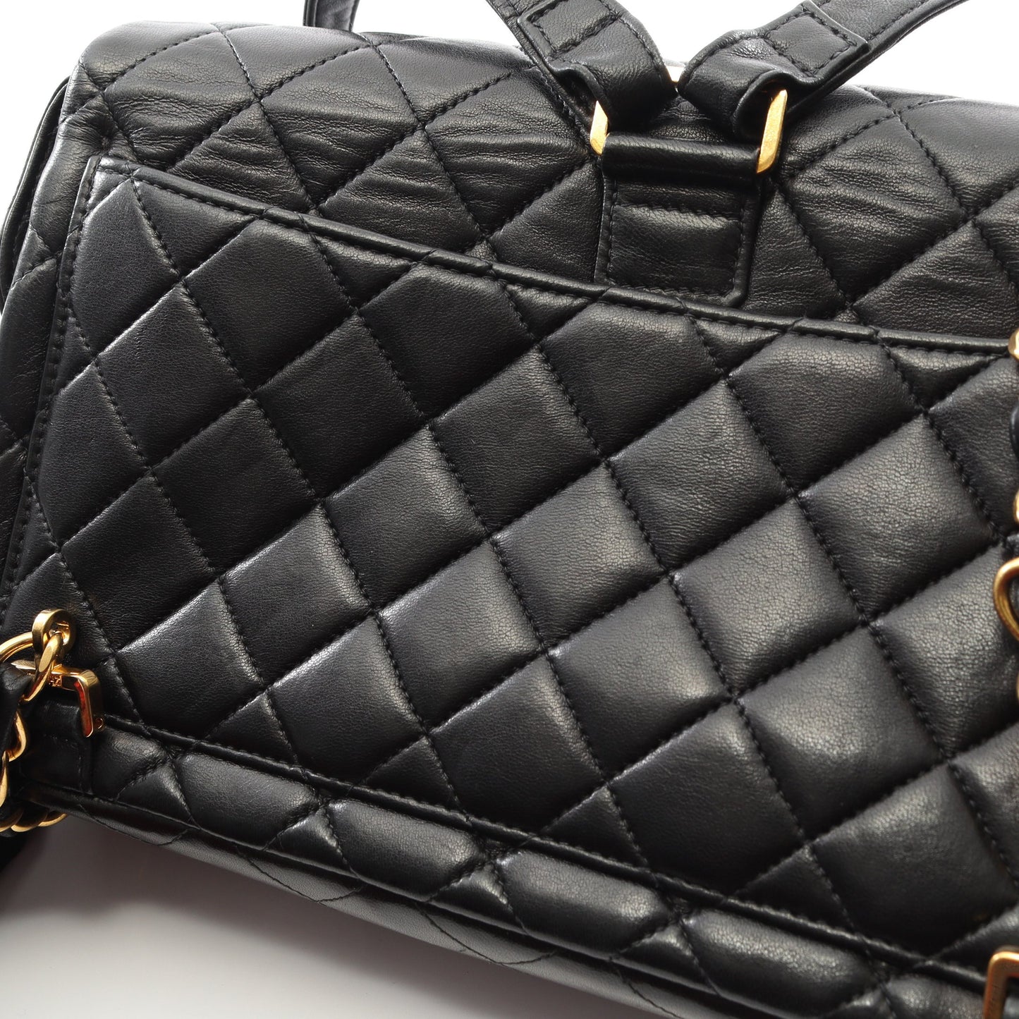 マトラッセ バックパック リュックサック ラムスキン ブラック ゴールド金具 シャネル バッグ CHANEL