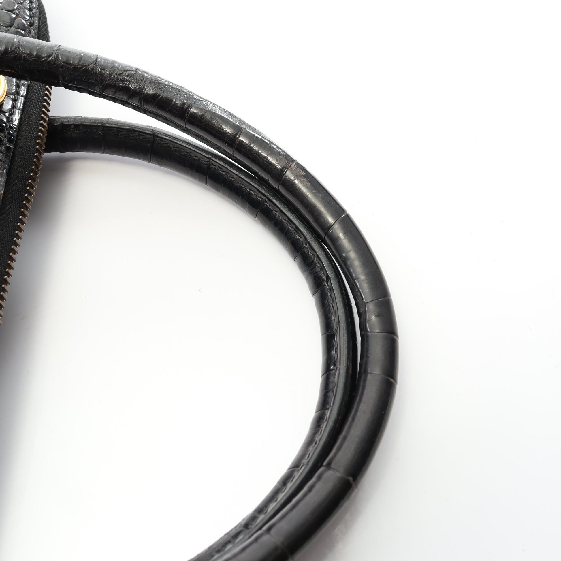 ボリード35 ハンドバッグ クロコダイル ポロサスリセ ブラック ゴールド金具 2WAY ○Z刻印 エルメス バッグ HERMES
