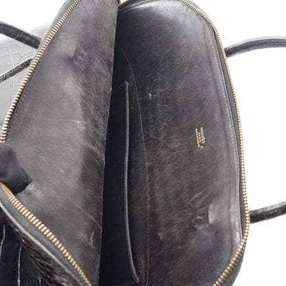 ボリード35 ハンドバッグ クロコダイル ポロサスリセ ブラック ゴールド金具 2WAY ○Z刻印 エルメス バッグ HERMES