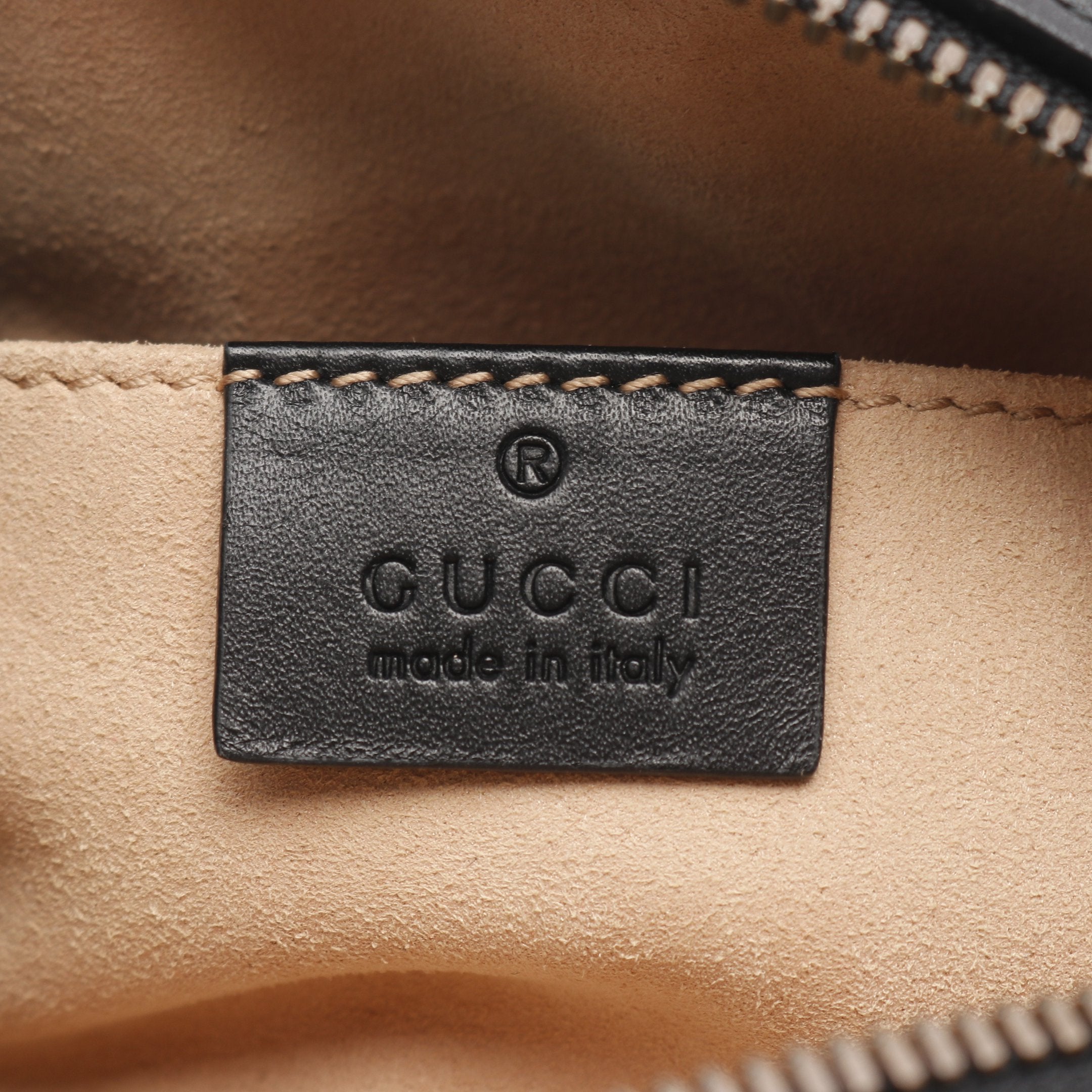 GGマーモント ウエストバッグ ボディバッグ レザー ブラック グッチ