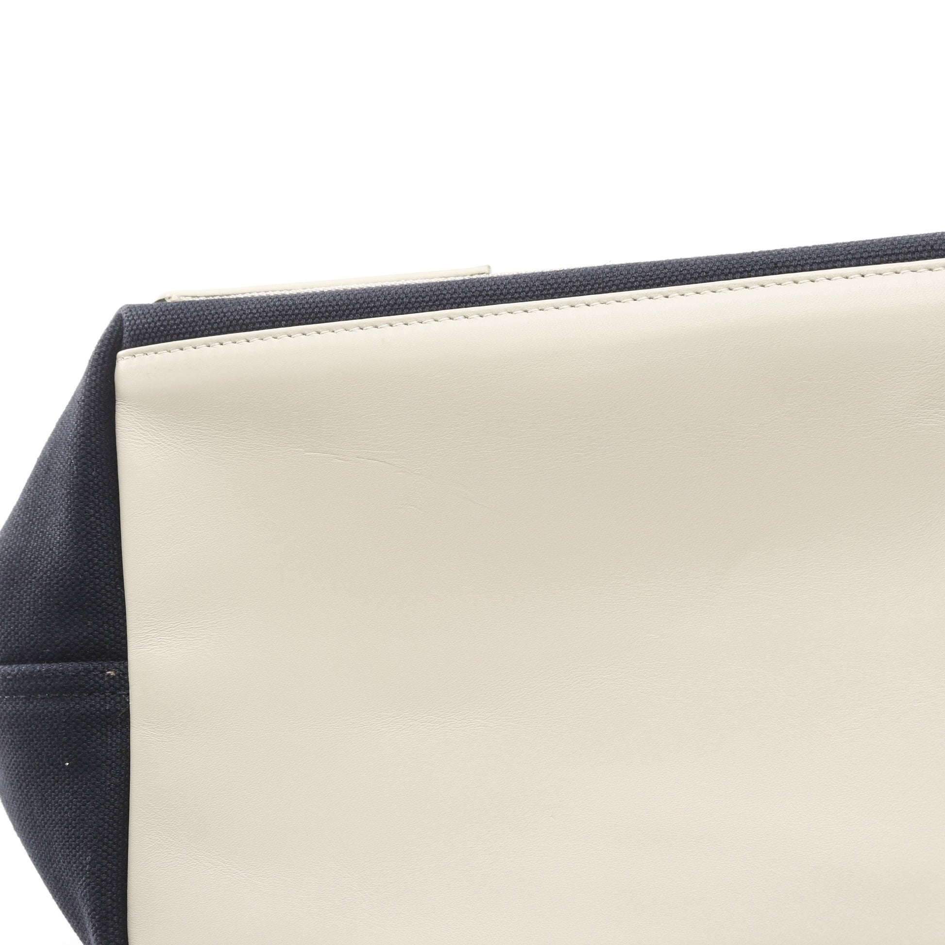 NAVY CABAS S ネイビーカバ ハンドバッグ トートバッグ キャンバス レザー ダークネイビー オフホワイト バレンシアガ バッグ BALENCIAGA