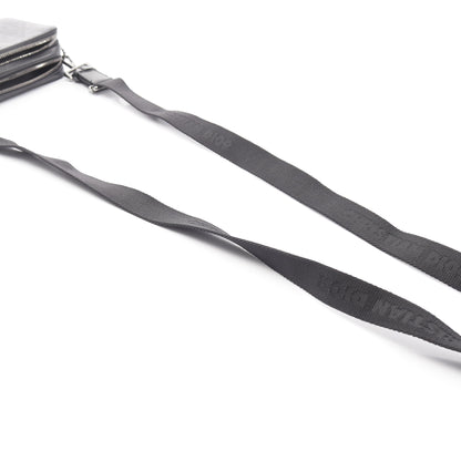 CDダイヤモンド メッセンジャー ポーチ ショルダーバッグ PVC レザー ブラック ダークグレー ディオール バッグ DIOR