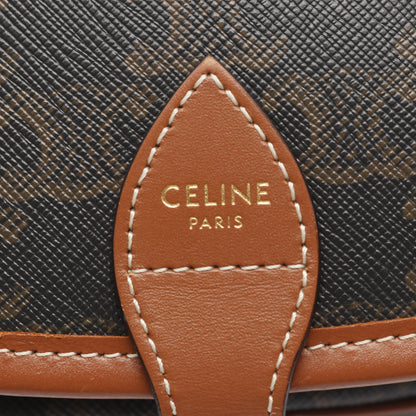 フォルコ ミディアムバッグ トリオンフ ショルダーバッグ PVC レザー ブラック ブラウン セリーヌ バッグ CELINE